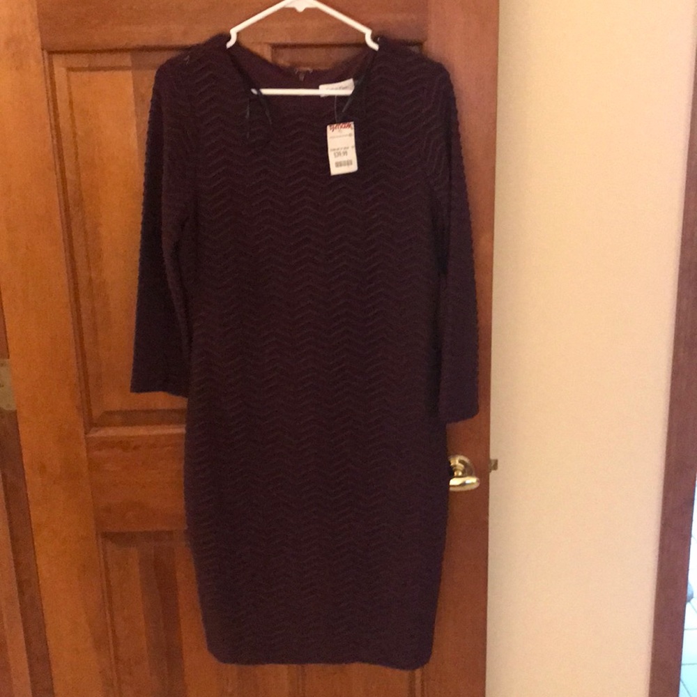 Plum fitted dress